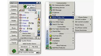 Quem lembra desse layout único e inovador do ICQ na época?